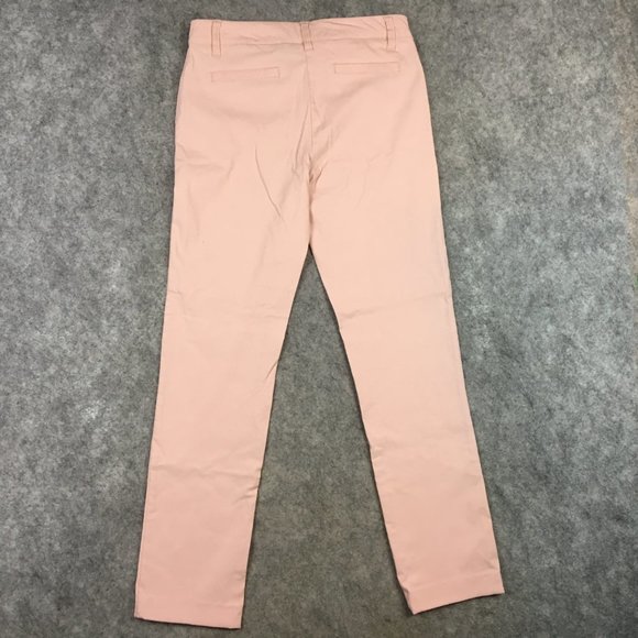 New Directions Jeans 6 28 Pants Mid Rise Straight Leg Solid Pink Stretch Casual - Picture 11 of 12
